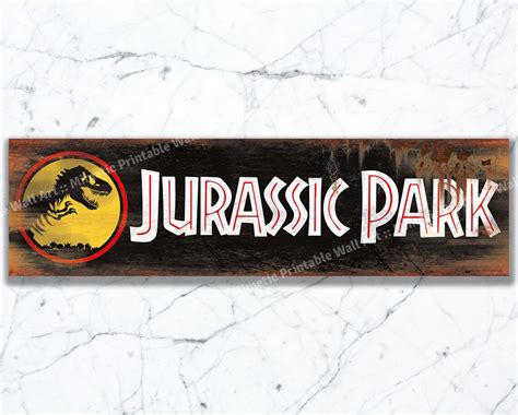 Jurassic Park Sector Signs Pack Jurassic Park Signs Rusty Etsy