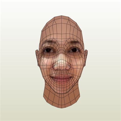 3d Model Woman Head V 4 Vr Ar Low Poly Cgtrader