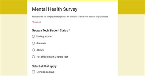mental health survey gatech
