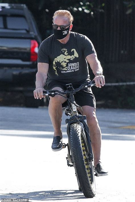 Arnold Schwarzenegger Wears Terminator Inspired Face Mask On Bike Ride