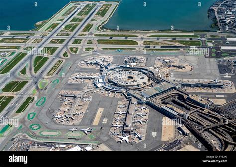 Aerial View San Francisco International Airport Bay Area San