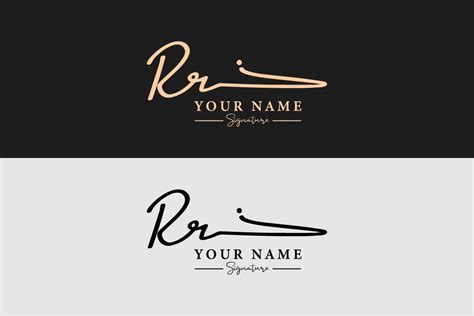 Rr Initial Letter Signature Luxury Logo Graphic By Graphicfirozkabir