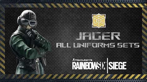 Jager All Uniforms Sets Including Elite Uniform Rainbow Six Siege