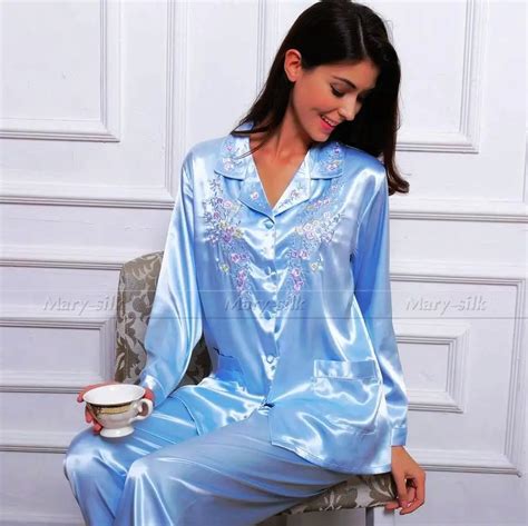 Buy Womens Silk Satin Pajamas Set Pyjamas Pjs Set Sleepwear Set Nightwear