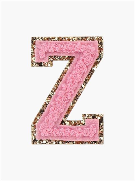 Preppy Pink Varsity Letter Z Sticker For Sale By Ktp100 Varsity Letter Lettering Pink Glitter