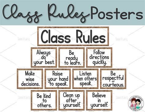 Elementary Classroom Rules Poster