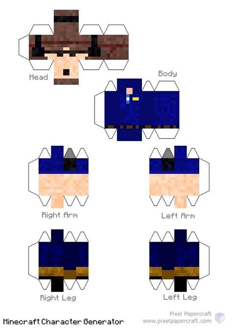 An Image Of Papercraft Minecraft Character