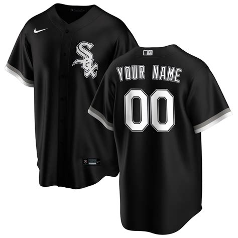 Men S Chicago White Sox Nike Black Alternate Replica Custom Jersey