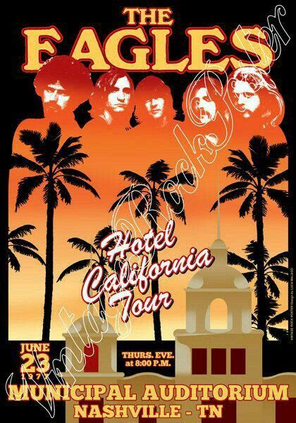 The Eagles Concert Poster For Municipal Auditorium