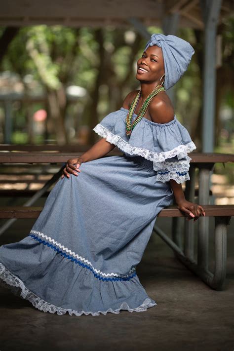 Traditional Haitian Karabela Attire Top And Bottom Uk