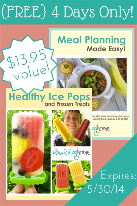 4 day {freebie} meal planning and frozen healthy treats 13 95 value intoxicated on life