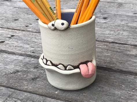 Lavender Purple Pencilhead Pencil Holder Or Silly Cup Etsy