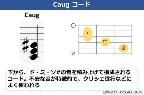 Caugコードの押さえ方。ギターで使う色んなコードフォームと実際の使用方法を解説 弾き語りすとlabo