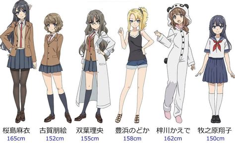 Anime Characters List 165 Cm