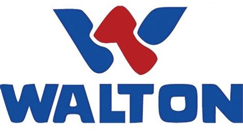 The Walton Logo Is Shown In Blue And Red
