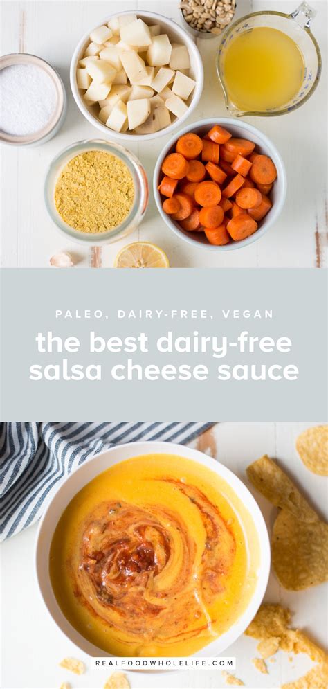 The Best Dairy Free Salsa Cheese Sauce Recipe Real Food Recipes Dairy Free Cheese Sauce
