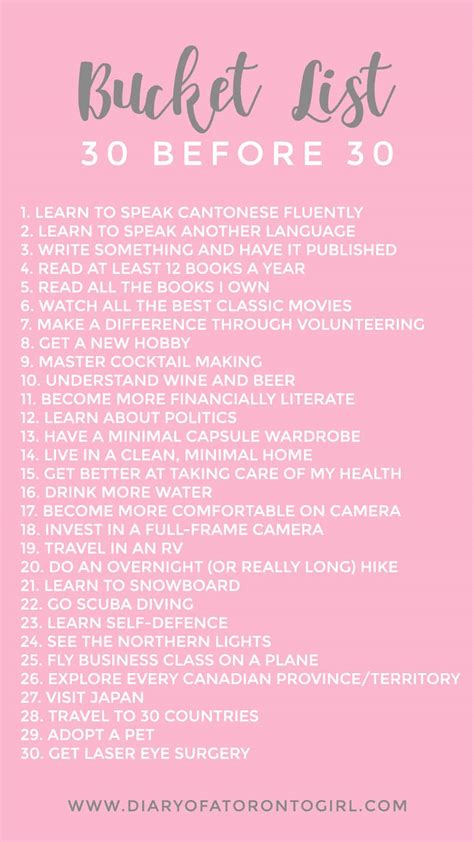 30 things to do before 30 a realistic bucket list of ideas
