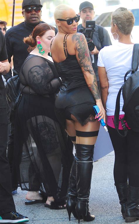 amber rose dons lingerie at her slutwalk in los angeles is joined by scores of supporters pics