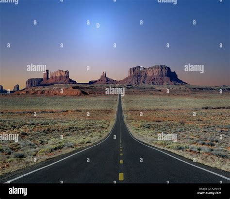 Usa Arizona Highway 163 Crossing Monument Valley Stock Photo Alamy