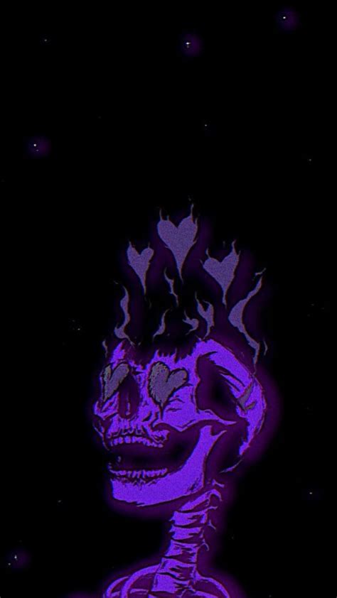 Deadly Love Purple Dark Hearts Skull Hd Phone Wallpaper Pxfuel