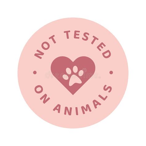 Not Tested On Animals Circle Colorful Vector Label Stock Vector