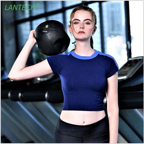 Buy Lantech Women Compression Tights Yoga Shirt Short Sleeve Fitness Running