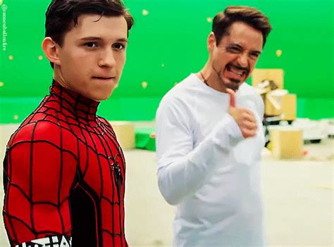Tom Holland And Robert Downey Jr Behind The Scenes Of Avengers Endgame