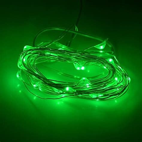Green Fairy Lights Led String Light Aa Battery Operated 10 Ft
