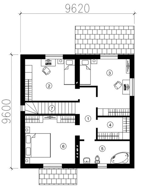 Simple House Floor Plan Drawing Image To U