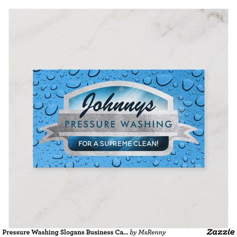 Pressure washing company business card. Pressure Washing Slogans Business Cards | Business cards ...