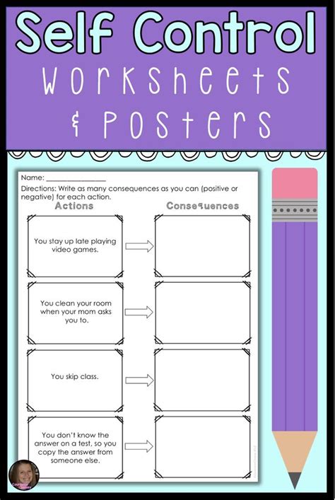 Kids Action And Consequence Worksheet