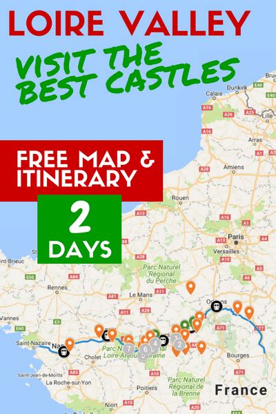 Castles In France Map Map Vectorcampus Map