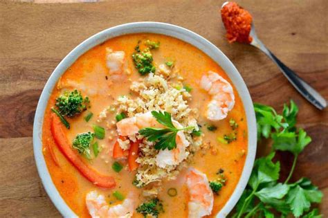 Coconut Red Curry Shrimp Soup Guest Blog By Real Food With Dana The