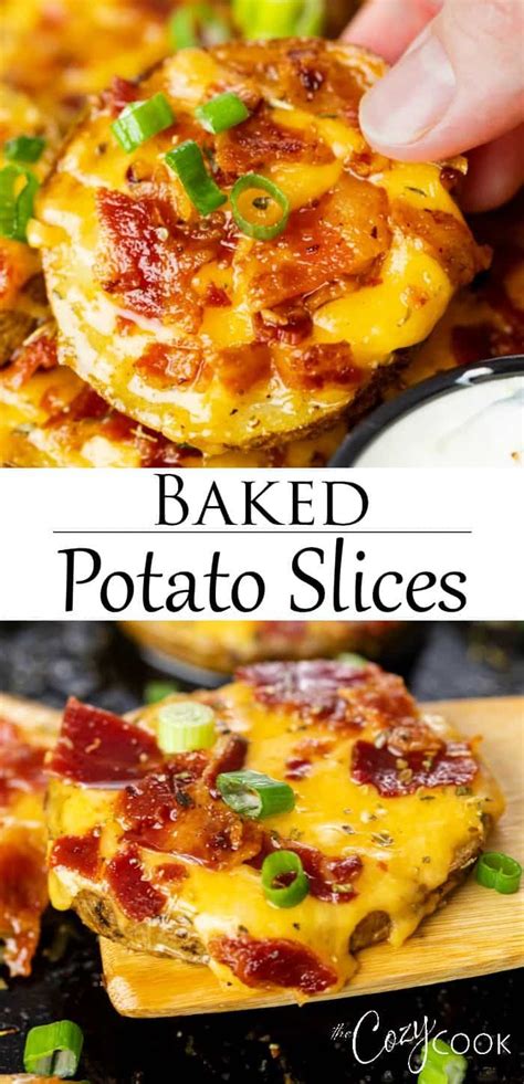 Using a small knife cut 3 or 4 ovals inside the exposed part of your potato. Crispy potato slices are baked in the oven with melted ...