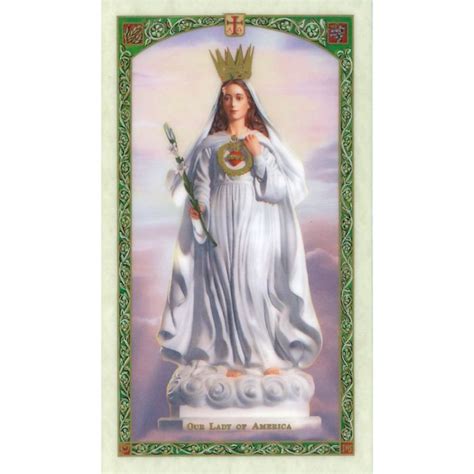 Catholic Holy Cards Our Lady Of America Laminated Or Box Leaflet Missal