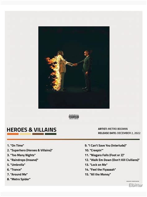 Metro Boomin Heroes And Villains Metro Boomin Album 2 Sticker For