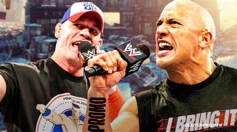 wwe john cena finally weighs in on dwayne the rock johnson s infamous wrist notes promo