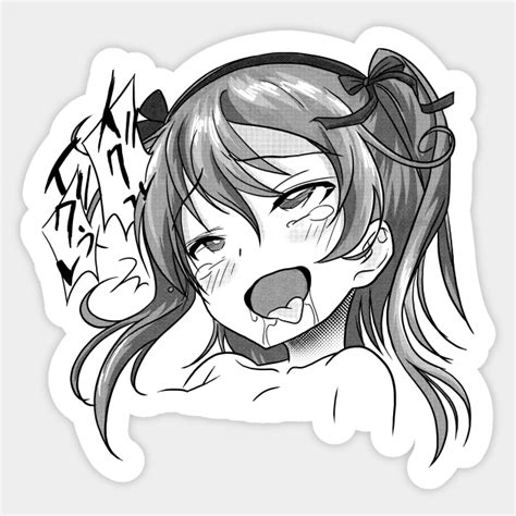 Stickers Paper And Party Supplies Vinyl Anime Sticker Otaku T Lewd Ahegao Face Hentai Sticker