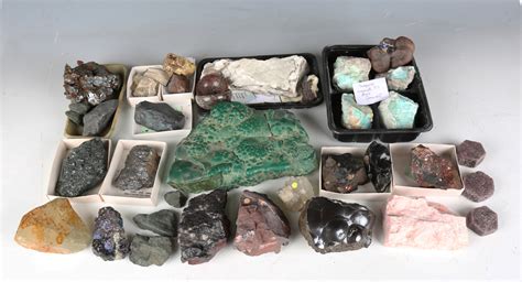 A Collection Of Mineral Specimens Including Wolframite Cassiterite