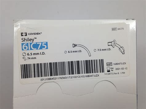 Covidien 6ic75 Shiley Disposable Inner Cannula 65mm Id 75mm Id