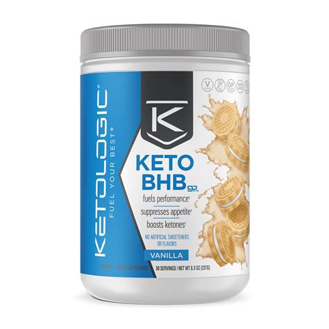 Ketologic Keto Bhb Exogenous Ketones Supplement Vanilla 30 Servings