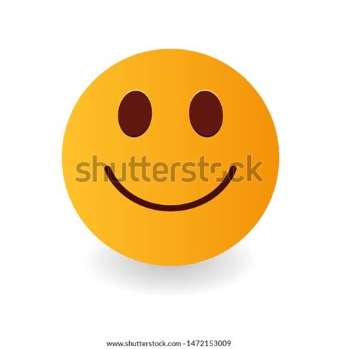 Happy Emoticon Isolated Object Vector Illustration