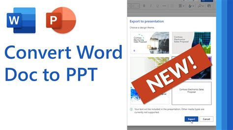 Convert Microsoft Word To Powerpoint Presentation In 1 Click New