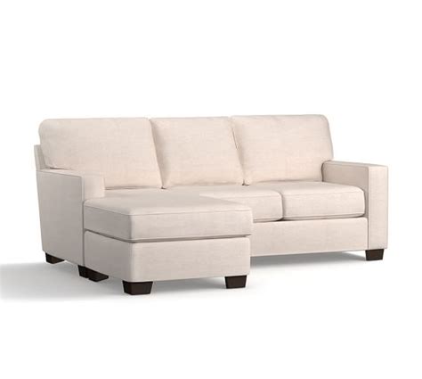 Buchanan Square Arm Slipcovered Sofa With Rev Chaise Sectional