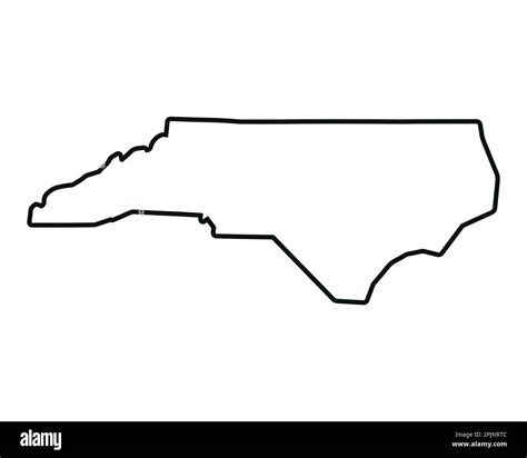 North Carolina State Map Us State Map North Carolina Outline Symbol