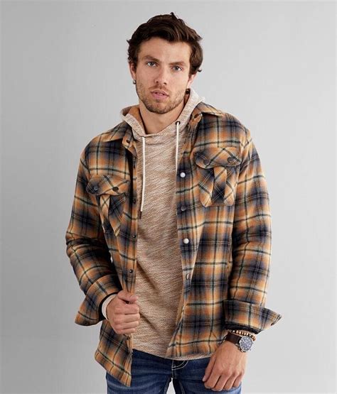 Outpost Makers Plaid Flannel Shacket Mens In 2021 Flannel Fashion