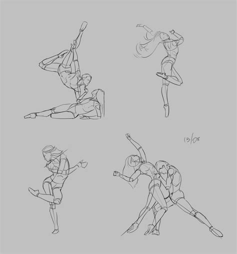 Artstation Couple More Dance Pose Sketches