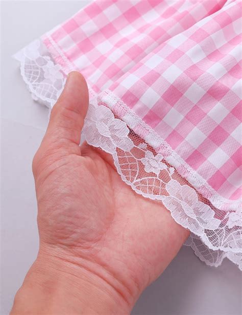 Men Women Anime Role Play Ruffled Lace Openwork Crossdressing Micro Sissy Mini Cosplay Skirt