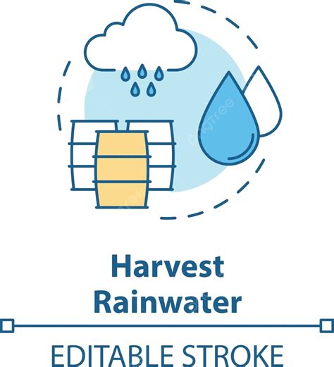 Harvest Rainwater Concept Icon Collecting Sustainable Conservation