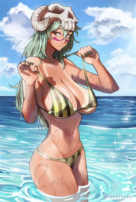 Rule 34 1girls Absurdres Bikini Bleach Blue Sky Breasts Cleavage Closed Mouth Cloud Cloudy Sky